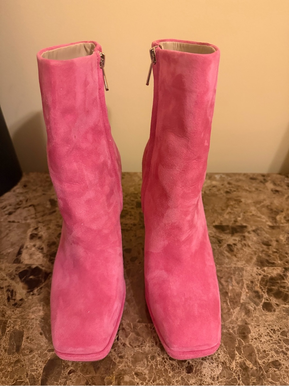 Sam Edelman Hot Pink Suede Jaye Cashmere boots side zipper!